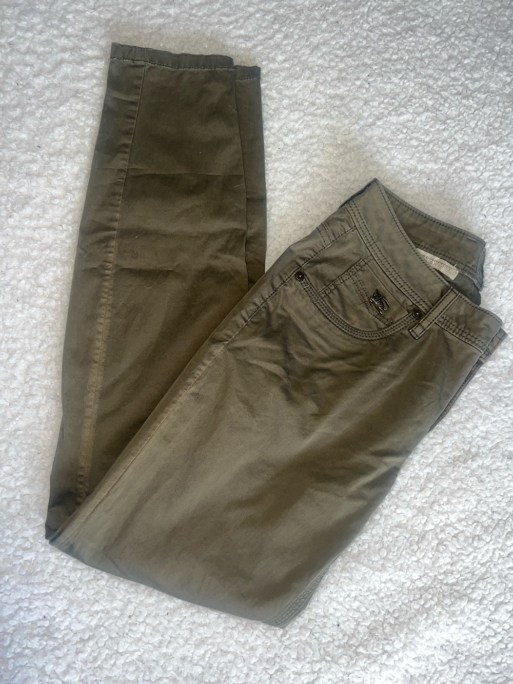 Burberry Olive-Tone Women's Chinos